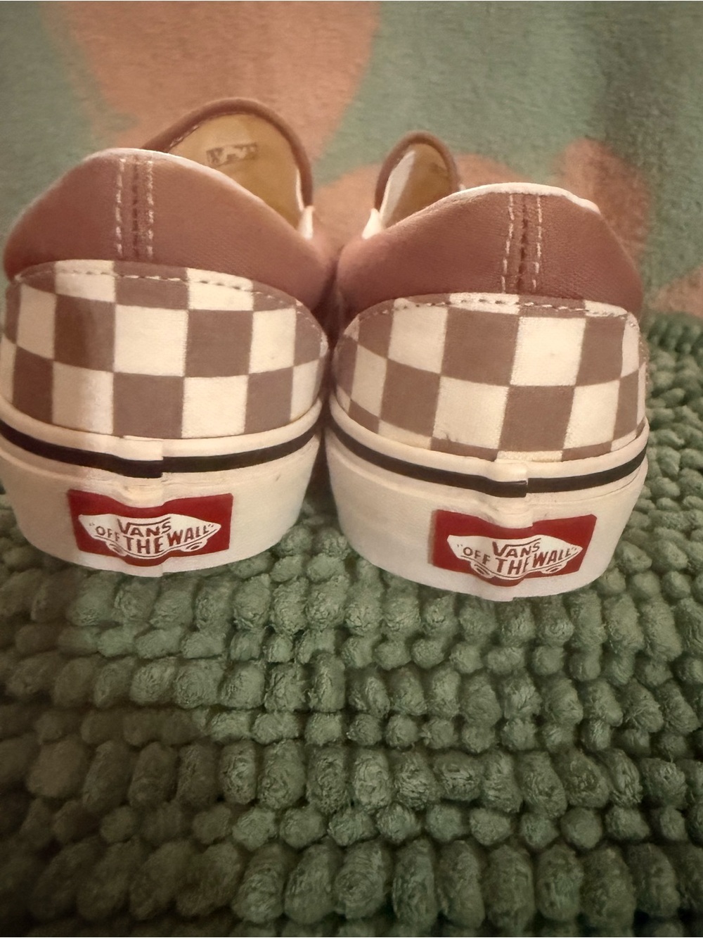 Vans Classic Slip-On Checkerboard Sneakers in Brown & Cream Style VN000D6Y4MG - Picture 7 of 9